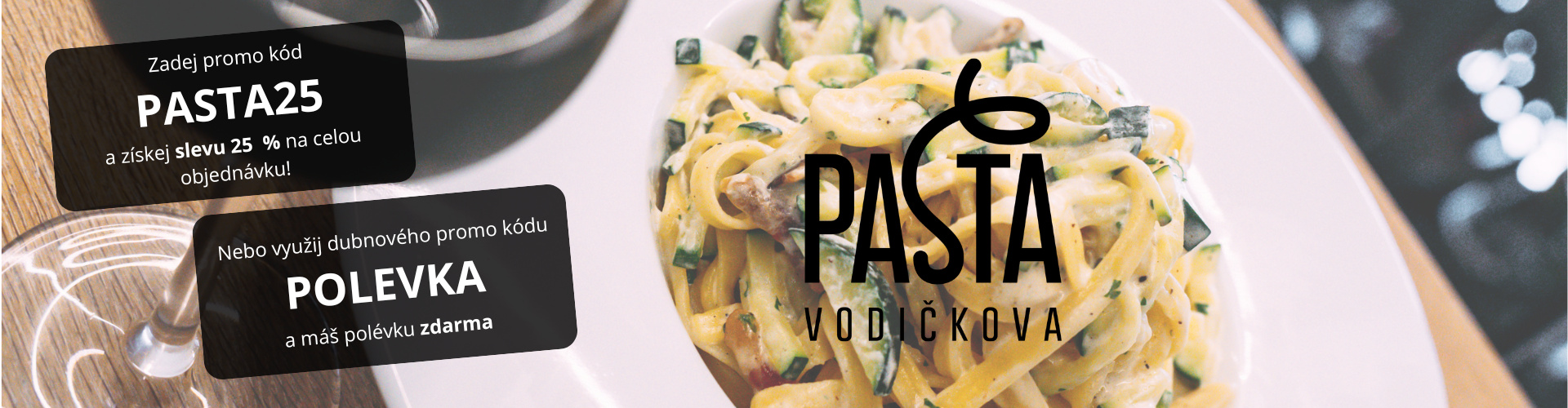 těstoviny pasta akce sleva vodičkova restaurace rozvoz